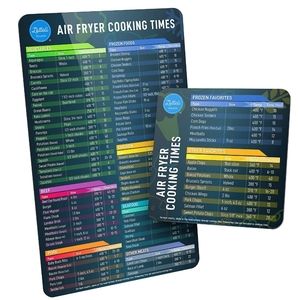 Air Fryer Cooking Charts Magnetic